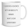 Funny Novelty Mugs Survived A Divorce Gift Present Joke Quote