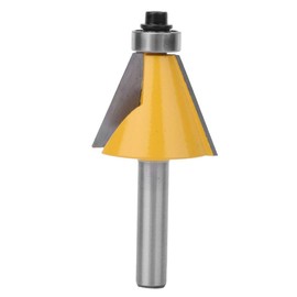 Baxnore Chamfer Cutter for Wood, Shaft 8 mm, Oblique Cutter for CNC Engraving, Heat-Resistant Woodworking Cutter for Carpentry Projects (22.5°)