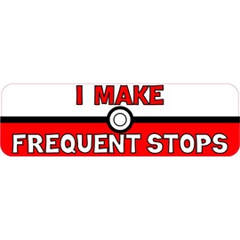 StickerTalk I Make Frequent Stops Vinyl Sticker,