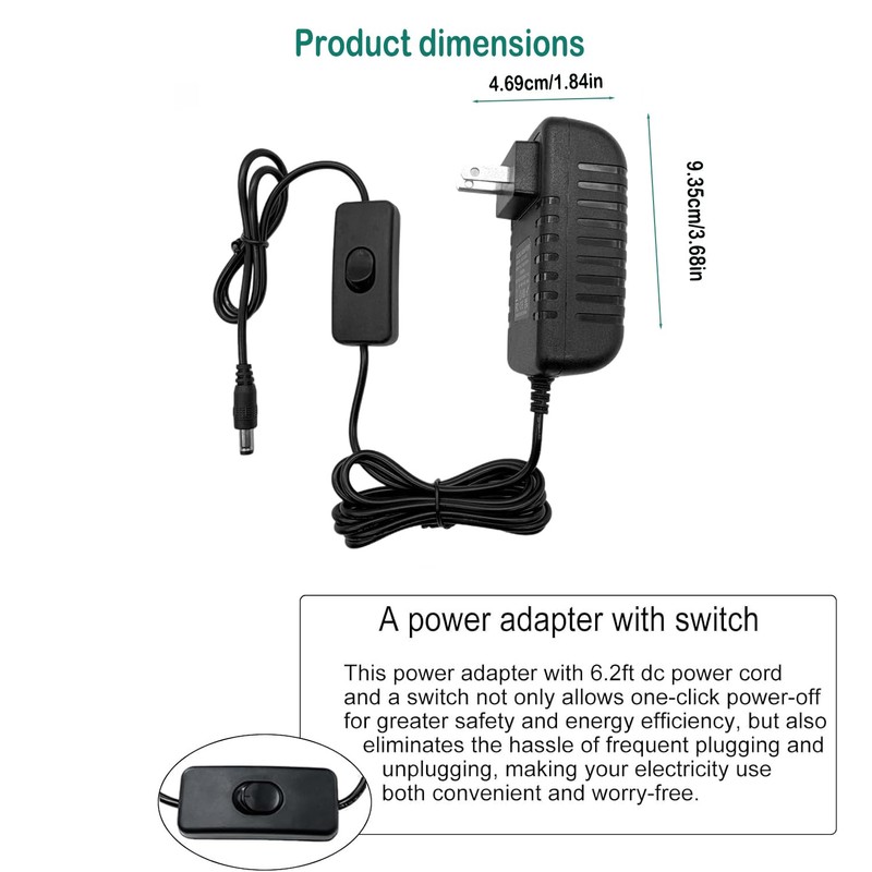 24V DC Power Supply 1A 24W AC Adapter Transformer