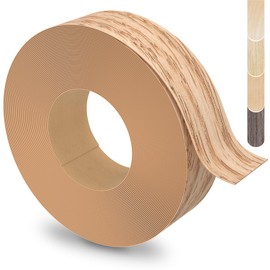 ZYJT Red Oak Edge Banding, 1 1/2 inch x 250ft Plywood Veneer Wood Edge Banding, Preglued Wood Tape Banding for Cabinet Repair