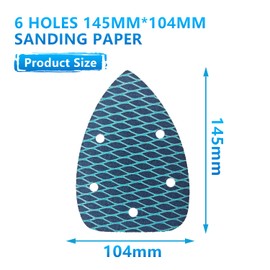 GZKTY Mouse Detail Sandpaper, 5 Hole Pattern Hook & Sandpaper for Woodworking, Furniture, Car Paints (Pack of 80 P400)