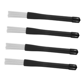 Vaguelly 4pcs Jazz Drum Brushes Set Portable Nylon Drumsticks for Acoustic Music Practice Durable Reusable Accessories for Drummers for Jazz Percussion Performance