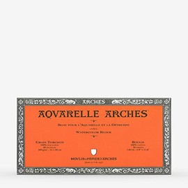 Arches Aquarelle Paper Block - 6x12in (15x30cm) Rough (Torchon) Panoramic