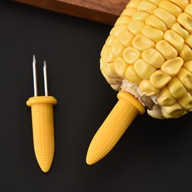 20 PCS/Set Corn on The Cob Holders,Stainless Steel Corn Cob Holder Barbecue Corn Prongs Skewers Interlocking Double Fork for BBQ Camping Outdoor Kitchen Tool