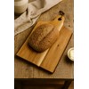 Acacia Wood Charcuterie Board with Handle – 17x11 Rustic Serving