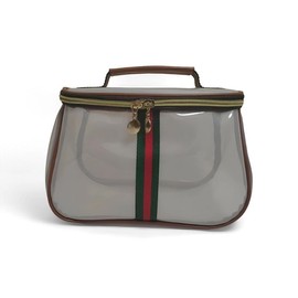 Large Capacity Makeup Bag, 1 Count Waterproof Transparent Travel Organizer, Cosmetic Storage Bag for Toiletries & Cosmetics:_Cream