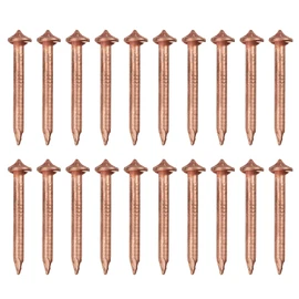 PATIKIL 100pcs CD Weld Pins, 30mm Insulation Weld Pins Stud Welder Pins Insulation Copper Nails Welding Nails for Repair Boat Self Locking Washer