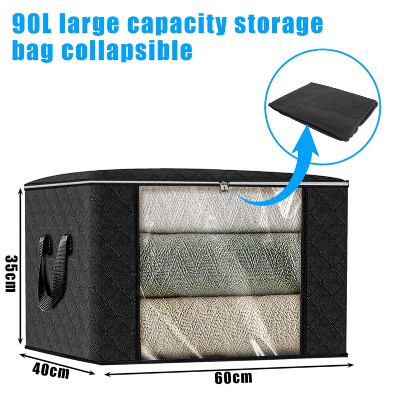 ASelected 90L Clothes Storage Bag, Large Clothes Storage Bag With
