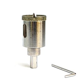 Drilax 1-1/4 Inch Diamond Drill Bit Tile Hole Saw Ceramic Porcelain Quartz Granite Kitchen Bathroom Shower Faucet Installation 1.25 Inches with Removable Center Pilot Drill Bit Locator Pin Locator