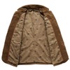 Chouyatou - chamarra deportiva de pana para hombre, Marrón, Small