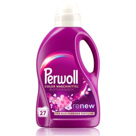 Perwoll Renew Flower Frenzy (1 x 27 Washes), Liquid Detergent, Detergent for Colors & Whites, Color Detergent Gives Intense Freshness with Floral Fragrance