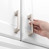 KOOFIZO Stepped Bar Cabinet Pull - Brushed Nickel Furniture Handle,