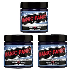 Manic Panic Dusk Blue - Cruelty Free, Vegan and Luminous - 3 x 4 Ounce