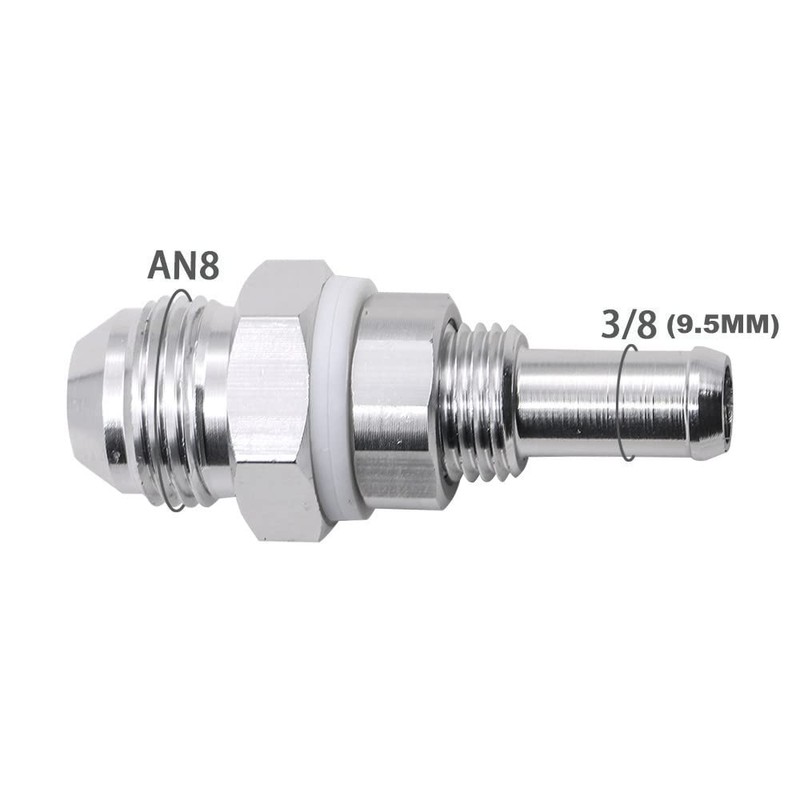 DriSentri 8AN Straight to 3/8inch Hose Barb Double Fuel Pump