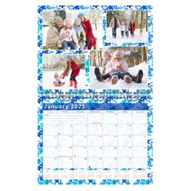 2025 Scrapbook Wall Calendar Spiral-bound (Add Your Own Photos) - 12 Months Desktop/Wall Calendar/Planner - (Edition #011)