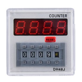 DH48J-A  Digital Counter Delay Time Relay LED Display 1-999900 11-Pin (220VAC)