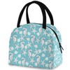 ZzWwR Ocean Starfish Seahorse Pattern Reusable Lunch Tote Bag with