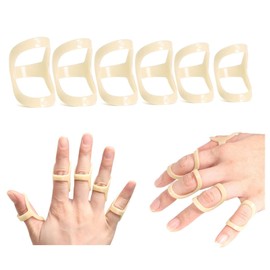 指スプリント 指ストレイテナー 関節固定サポート指用サポーター 関節固定サポート 関節炎用指サポートブレース マレットフィンガー 指関節保護 レットフィンガースプリント 突き指 連結固定 腱鞘プロテクター 関節炎/指の矯正用 親指/中指/薬指/人差し指/小指用 左右兼用 男女兼用 6個セット