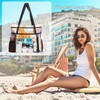 TINYAT Clear Beach Bag for Women Large Mesh Tote Bag