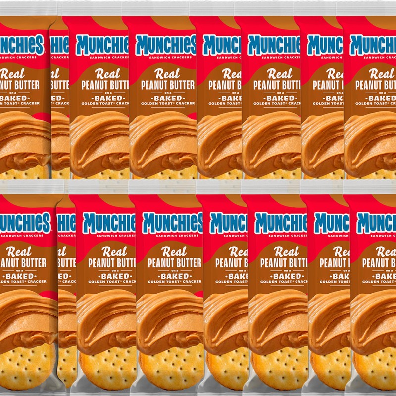 Back to School, Munchies Sandwich Crackers, Peanut Butter (16 count)