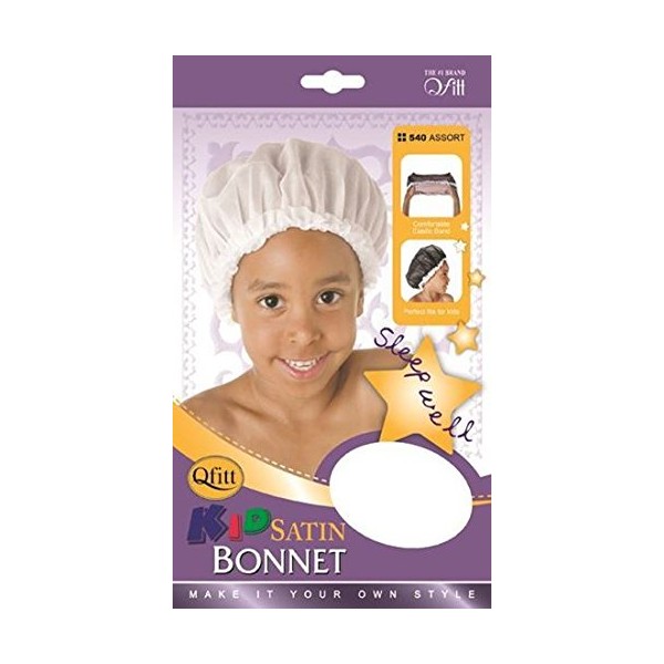 Qfitt Kid Satin Bonnet Assorted Color (Colors May Vary)
