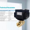 BACOENG Motorized Ball Valve, 2 Wire Auto Return 1/2" Brass