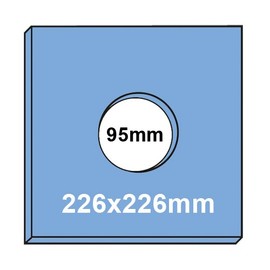 LIMODOR 5x Original Filter Cartridge F LF ELF Limot Fan 226 x 226 mm with 95 mm Hole Replacement Filter Item No. 00010