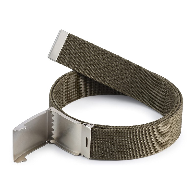 Ladeheid Men's Belt Male Fabric Belt Hessian P90, olive green