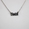 Stravina FAITH NEW Name Silvertone Rhinestone 14.5" w 4.5" Multi