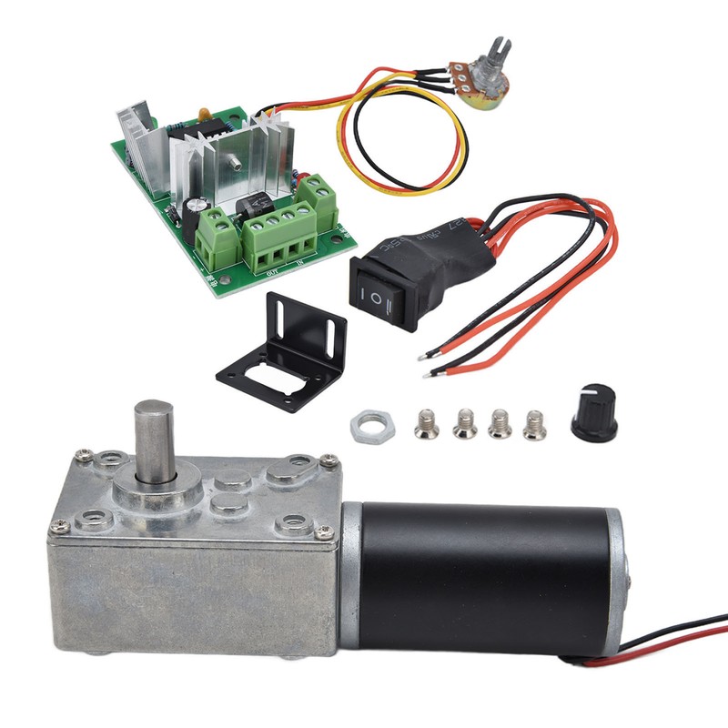 DC12V Geared Motor Turbo Worm Speed Reduction Machinery Accessories with