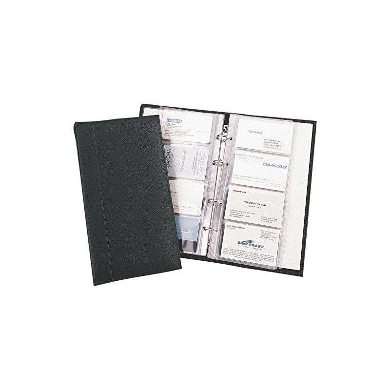 Alassio Visitenkarten Ringbuch aus FineTouch Lederimitat, mit Register A-Z und
