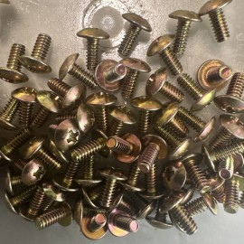 Unbranded/Generic Phillips Truss Machine Screw Fully Threaded YELLOW ZINC STEEL  250 pcs