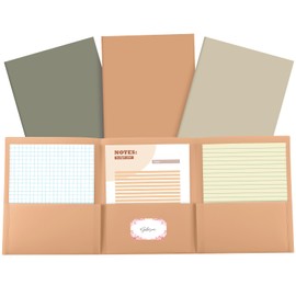 Dunzoom 3 Pcs Tri Fold Folders with 3 Pockets 8.5 x 11 Inch Letter Size Plastic Tri Fold 3 Pocket Folders for School Office College Home Supplies(Boho)