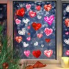 Mauts 9 Sheet Valentines Day Decor，3D Diamond Valentines Window Stickers,