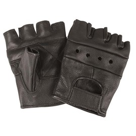 CRAZY LIZARD Genuine Leather Biker Gloves or Wheelchair Gloves for Style and Practicality Fingerless Leather Gloves can be part of Blade Costume or Winter Soldier Costume.