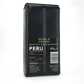 Segafredo Zanetti Coffee Beans Single Origin Perù 100 Percent Arabica - 1Kg Pack - Barista Recommends - Selected Roasted Coffee Beans, Hints of Citrus Nuts and Caramel