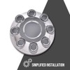 PIT66 4PCS 8 Lug Covers 17" Wheel Center Cap Fit
