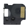 BROVACS 1 Pack Black on Gold Label Tape Compatible for