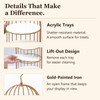 Gold Bird Cage Cupcake Stand Set, 2-Piece 3-Tier and 2-Tier