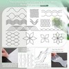 Kigley 4 Pcs Free Motion Quilting Templates Waves Acrylic Quilting