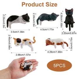 YUEWEESER 5pcs Cat Car Dashboard Decorations, Cat Car Interior Accessorie Rear View Mirror, Fun Cute Car Dash Decor Rearview Mirror Ornament for Women Girl