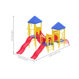 HEMOTON 1 Set Toy Slide Toys Models Miniature Decor Doll House Mini Ornament Mini Playground Sand Table Material Doll House Crafts Home Ornaments Model Material Child Outdoor Plastic
