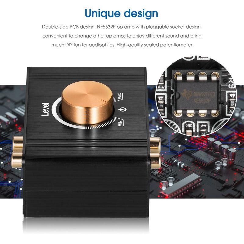 Douk Audio Mini Stereo Line Level Booster Amplifier Audio Preamp
