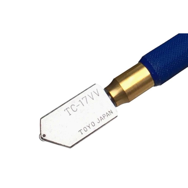 TOYO Oil Glass Cutter - Cutting Angle 138° Brass Handle