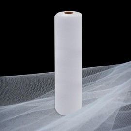 White Tulle Fabric Rolls 54 Inch by 10 Yards Fabric Tulle Bolt for Wedding Christmas Decorations Gift Wrapping Garden Netting DIY Tutu Baby Shower Table Skirt Birthday Party Craft Supplies