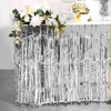 CareCheer 2 Pack 29x108 Inch Metallic Foil Fringe Table Skirt