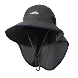 TAGVO Sun Hat Men Women with Neck Protection, UPF 50+ Wide Brim Sun Protection Hat Hiking Outdoor Hat Foldable Safari Breathable Adjustable