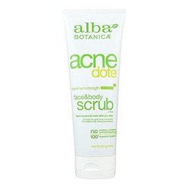 Alba Botanica Natural Acnedote Face & Body Scrub, 8 Fl Oz