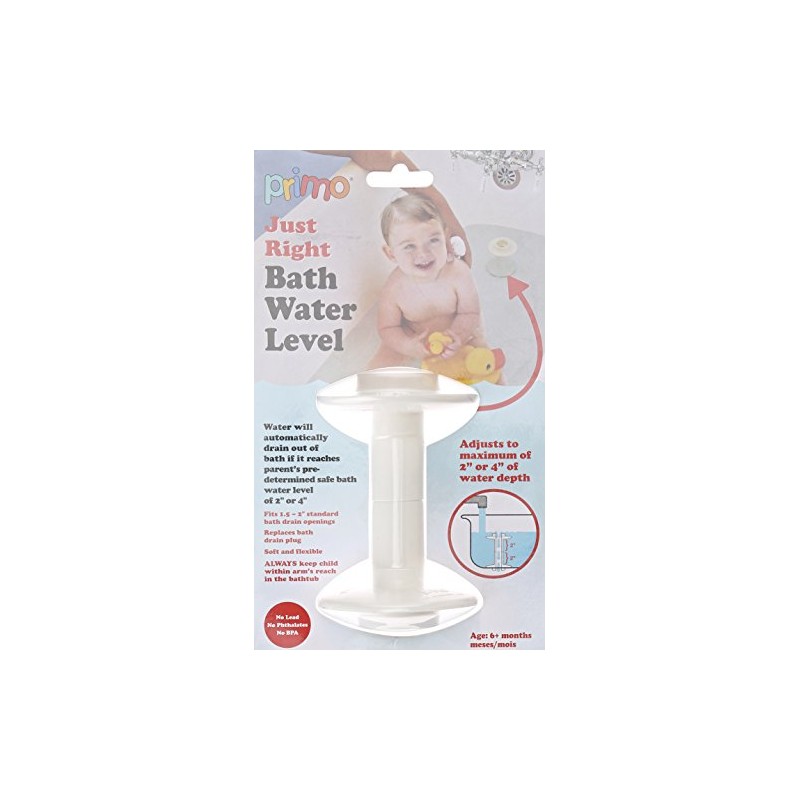 Primo Just Right Bath Water Level, White